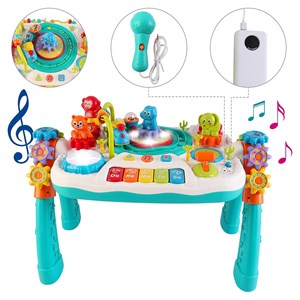 میز آموزشی بلوتوثی قابل شارژ 2 در 1 مدل Bluetooth Learning Table_اسباب بازی موسیقی