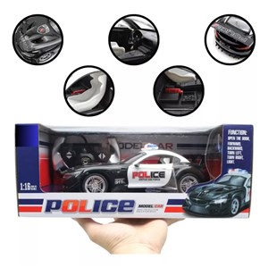 ماشین کنترلی شارژی پلیس با درب های بازشو مقیاس 1:16مدل Carrinho Policia Controle Remot 308_اسباب بازی ماشین کنترلی