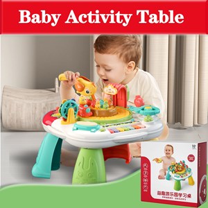 اسباب بازی میز موزیکال 7 کاره کودک با بازی ماهیگیری و صداهای حیوانات مدل Baby Activity Table Toys 618_اسباب بازی نوزادی