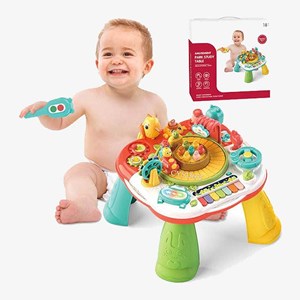 اسباب بازی میز موزیکال 7 کاره کودک با بازی ماهیگیری و صداهای حیوانات مدل Baby Activity Table Toys 618_اسباب بازی نوزادی