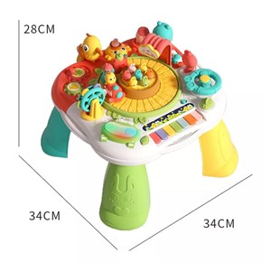 اسباب بازی میز موزیکال 7 کاره کودک با بازی ماهیگیری و صداهای حیوانات مدل Baby Activity Table Toys 618_اسباب بازی نوزادی