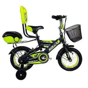 دوچرخه اورجینال کودک سایز 12 رنگ سبز مدل راکی ROCKY 12R201_اسباب بازی دوچرخه