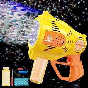 تفنگ اسباب بازی حباب ساز شارژی با 57 خروجی و نورپردازی مدل 1296 Bubble Gun_اسباب بازی تفنگ