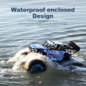 ماشین کنترلی آب و خاک آفرود دو دیفرانسیل رنگ آبی مدل MZ 2047_اسباب بازی ماشین کنترلی