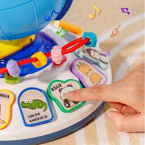 اسباب بازی کره زمین موزیکال قاره‌ها و حیوانات_بازی فکری