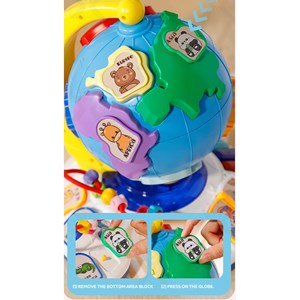 اسباب بازی کره زمین موزیکال قاره‌ها و حیوانات_بازی فکری