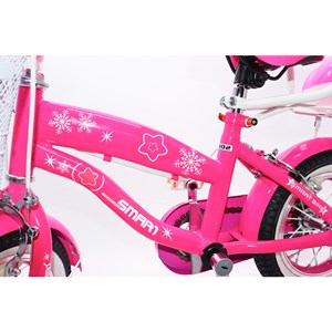 دوچرخه شهری کودک سایز 12 رنگ سرخابی طرح فروزن مدل اسمارت Smart_اسباب بازی دوچرخه