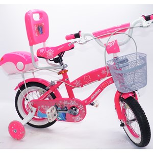 دوچرخه شهری کودک سایز 12 رنگ سرخابی طرح فروزن مدل اسمارت Smart_اسباب بازی دوچرخه