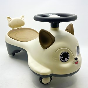 سه چرخه پلاسماکار موزیکال طرح گربه قهوه ای (لوپ کار) مدل 1401_2_اسباب بازی دوچرخه