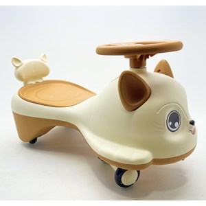 سه چرخه پلاسماکار موزیکال طرح گربه کرم (لوپ کار) مدل 1401_2_اسباب بازی دوچرخه