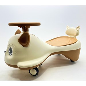 سه چرخه پلاسماکار موزیکال طرح گربه کرم (لوپ کار) مدل 1401_2_اسباب بازی دوچرخه