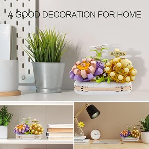 لگو دسته گل ساکولنت 301 قطعه مدل LX A527_اسباب بازی لگو