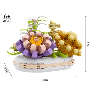 لگو دسته گل ساکولنت 301 قطعه مدل LX A527_اسباب بازی لگو