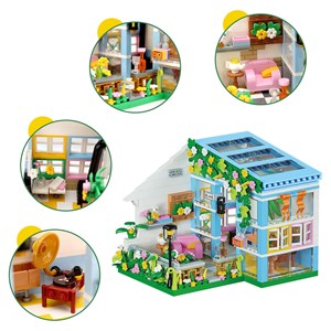 لگو کریتور ویلا چراغدار 626 قطعه مدل SWEET HUT LX.A 3808_اسباب بازی لگو