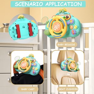 اسباب‌ بازی فرمان ماشین موزیکال رنگ آبی مدل Music Steering Wheel Toy 201_اسباب بازی نوزادی