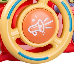 اسباب‌ بازی فرمان ماشین موزیکال رنگ قرمز مدل Music Steering Wheel Toy 201_اسباب بازی نوزادی