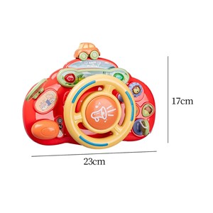 اسباب‌ بازی فرمان ماشین موزیکال رنگ قرمز مدل Music Steering Wheel Toy 201_اسباب بازی نوزادی