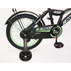 دوچرخه اورجینال کودک سایز 16 رنگ سبز مدل راکی ROCKY 16_اسباب بازی دوچرخه