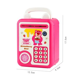 گاوصندوق اثر انگشتی رمز دار باتری خور طرح لاتسو هاگین مدل MINI BANK 313_اسباب بازی مشاغل