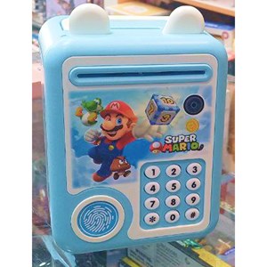 گاوصندوق اثر انگشتی رمز دار باتری خور طرح سوپر ماریو مدل MINI BANK 313_اسباب بازی مشاغل