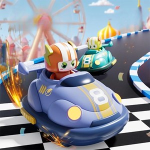 ست 2 عددی ماشین کنترلی مسابقه‌ ای دودزا مدل BUMPER CAR RQ3058_اسباب بازی ماشین کنترلی