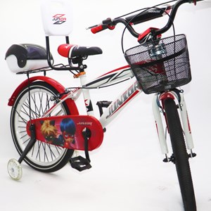 دوچرخه اورجینال کودک سایز 20 طرح دختر کفشدوزکی و گربه سیاه مدل جونیور JUNIOR_اسباب بازی دوچرخه