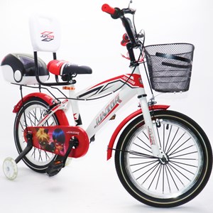 دوچرخه اورجینال کودک سایز 16 طرح دختر کفشدوزکی و گربه سیاه مدل جونیور JUNIOR_اسباب بازی دوچرخه