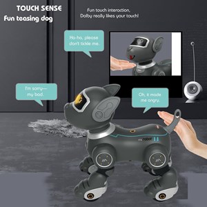 سگ رباتیک هوشمند طوسی با سنسور و کنترل مدل Programmable Robot Dog Toy 1536_اسباب بازی ربات