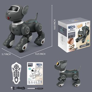 سگ رباتیک هوشمند طوسی با سنسور و کنترل مدل Programmable Robot Dog Toy 1536_اسباب بازی ربات