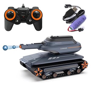 تانک کنترلی شارژی موزیکال با قابلیت پرتاپ تیر ژله ای کد 6615_اسباب بازی ماشین کنترلی