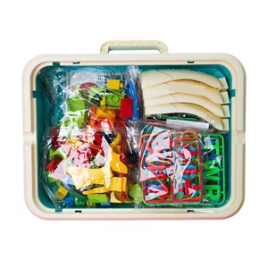 میز دو کاره خلاقیت لگو بازی و وایت برد 58 قطعه_اسباب بازی اتاق کودک