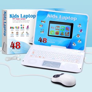 لپ تاپ آموزشی 48 کاره آبی Kids' educational laptop_اسباب بازی دیجیتال و هوشمند