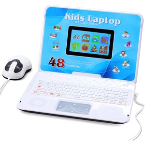 لپ تاپ آموزشی 48 کاره آبی Kids' educational laptop_اسباب بازی دیجیتال و هوشمند