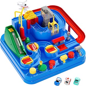 کیت ماشین بازی همراه با هلیکوپتر و 2 عدد ماشین_اسباب بازی ماشین