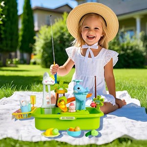 اسباب بازی سینک ظرفشویی و قلاب ماهیگیری 39 قطعه مدل 810 Vegetable Washing Basin_اسباب بازی لوازم خانگی