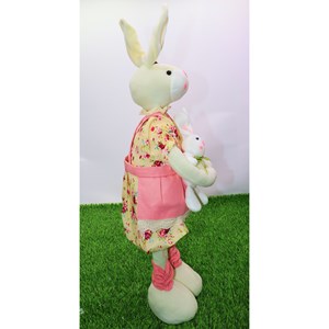 عروسک پولیشی اورجینال خرگوش دختر پا تلسکوپی 68 سانتی_اسباب بازی عروسک دخترانه