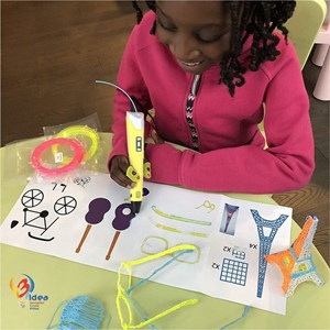 قلم طراحی سه بعدی با نمایشگر LCD و 3 عدد فیلامنت PLA رنگ زرد_اسباب بازی علمی