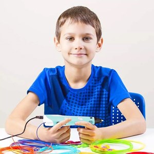 قلم طراحی سه بعدی با نمایشگر LCD و 3 عدد فیلامنت PLA رنگ بنفش_اسباب بازی علمی