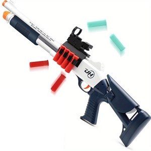 تفنگ اسباب بازی دولول پوکه پران تیر اسفنجی مدل Soft Bullet Toy Gun 2027_اسباب بازی تفنگ