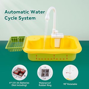 اسباب بازی سینک ظرفشویی و قلاب ماهیگیری 30 قطعه طرح اردک_اسباب بازی لوازم خانگی