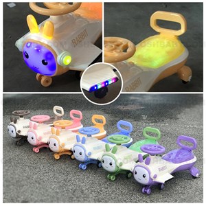 سه چرخه پلاسماکار موزیکال طرح خرگوش (لوپ کار) صورتی_اسباب بازی دوچرخه