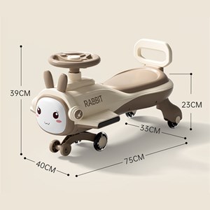 سه چرخه پلاسماکار موزیکال طرح خرگوش (لوپ کار) صورتی_اسباب بازی دوچرخه