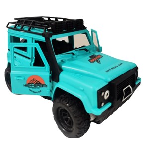 ماشین کنترلی شارژی جیپ آفرود چراغدار Crazy Go رنگ آبی_اسباب بازی ماشین کنترلی