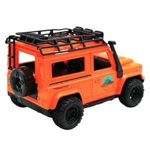 ماشین کنترلی شارژی جیپ آفرود چراغدار Crazy Go رنگ نارنجی_اسباب بازی ماشین کنترلی