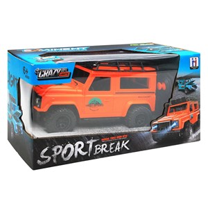 ماشین کنترلی شارژی جیپ آفرود چراغدار Crazy Go رنگ نارنجی_اسباب بازی ماشین کنترلی