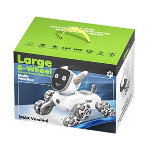 ربات اسباب بازی سگ کنترلی هوشمند با هشت‌ چرخ و چرخش 360 درجه_اسباب بازی ربات