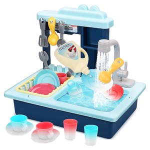 اسباب بازی سینک ظرفشویی 22 قطعه پمپ دار با قابلیت تغییر رنگ ظروف Change color_اسباب بازی لوازم خانگی