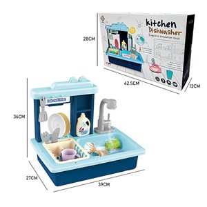 اسباب بازی سینک ظرفشویی 22 قطعه پمپ دار با قابلیت تغییر رنگ ظروف Change color_اسباب بازی لوازم خانگی