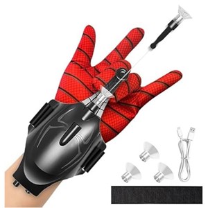 دستکش اسپایدرمن شارژی تار پرتاب کن همراه با لیزر (مرد عنکبوتی)_اسباب بازی تفنگ