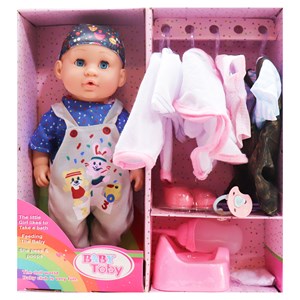 عروسک نوزاد بیبی توبی موزیکال 6 کاره مدل baby toby baby 6 fumctions_اسباب بازی عروسک دخترانه